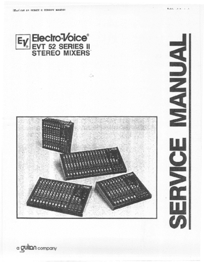 Electro-Voice EVT52 seriesII mixer