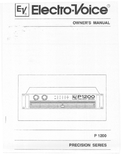 Electro-Voice P1200 power amplifier