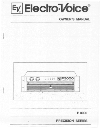 Electro-Voice P3000 power amplifier