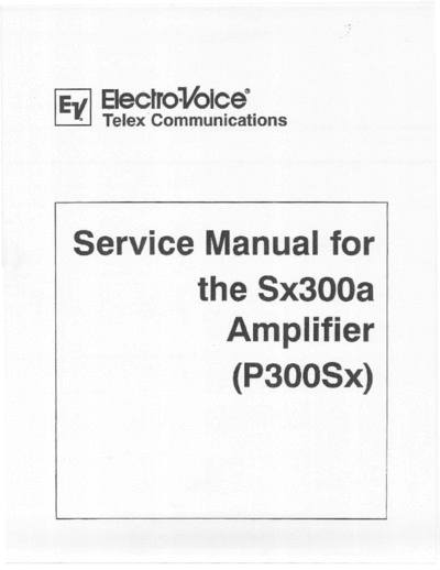 Electro-Voice SX300A power amplifier