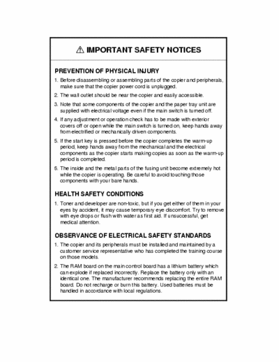 Ricoh FT4622 Ricoh 5832 service manual