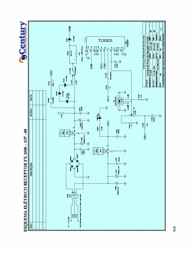 CENTURY FX1000 Receptor de satélite CENTURY.