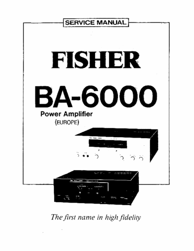 Fisher BA6000 power amplifier