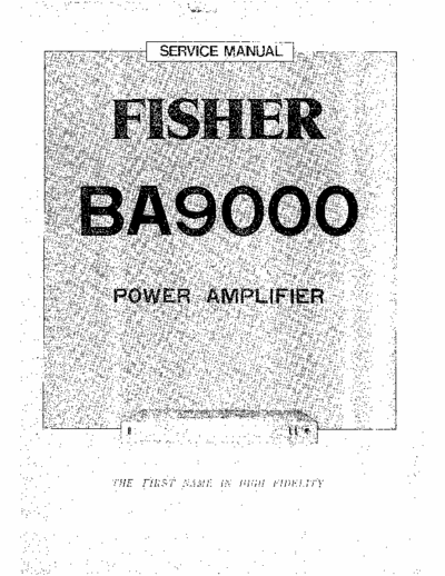 Fisher BA9000 power amplifier