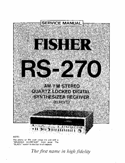 Fisher RS270 receiver