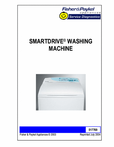 Fisher & Paykel Several - MW GW etc Full service manual including faulty codes for Fisher & Paykel wasing machines covering GW, MW and LW models and more