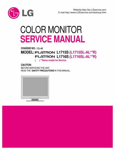 LG L1715S - L1716S Service Manual
