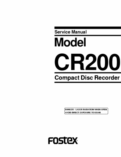 Fostex CR200 CD recorder