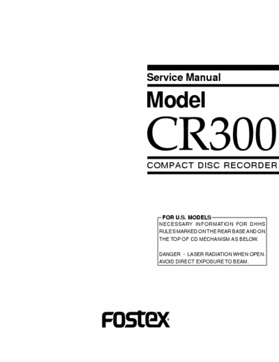 Fostex CR300 CD recorder