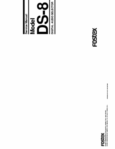Fostex DS8 audio selector