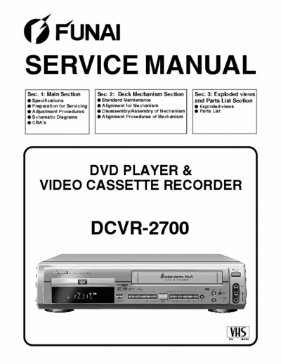 Funai DCVR2700 DVD/VCR