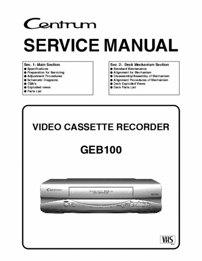 funai GEB100(HG221ED funai GEB100(HG221ED service manual