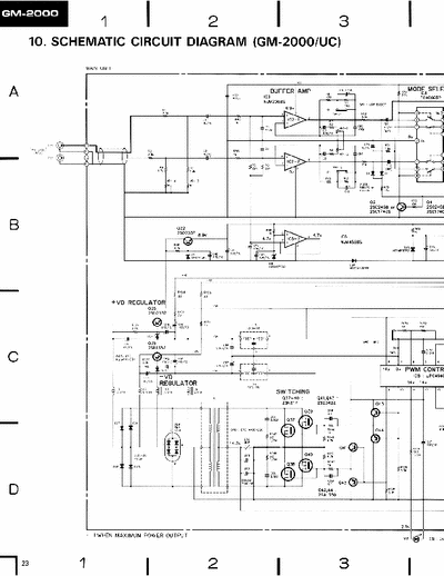 Pioneer GM2000 Amplifier Schematics