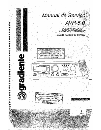 gradiente AVR 5.0 RECEIVER AVR 5.0 GRADIENTE - RARO DE CONSEGUIR - 355 WRMS