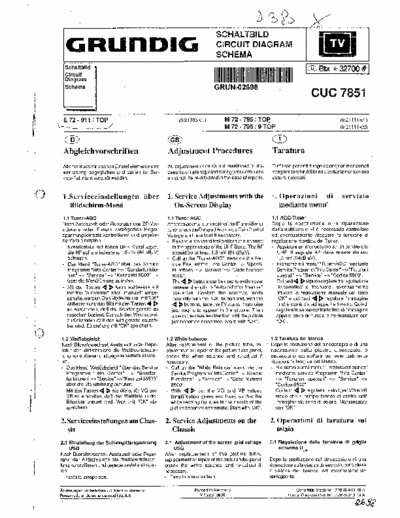 GRUNDIG M72-795 Schematics, diagrams and service mode