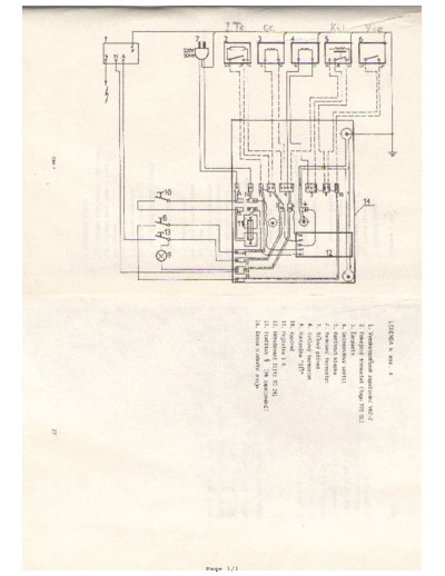 Kovoterm Brno Gazex 24 Electronic wiring gas boiler Gazex 24