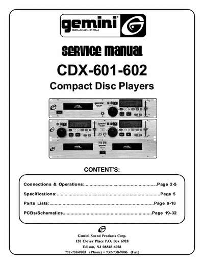 Gemini CDX601 & 602 CD