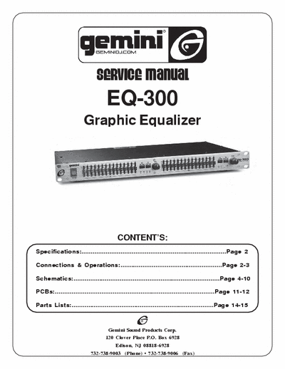 Gemini EQ300 equalizer