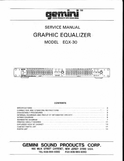 Gemini EQX30 equalizer