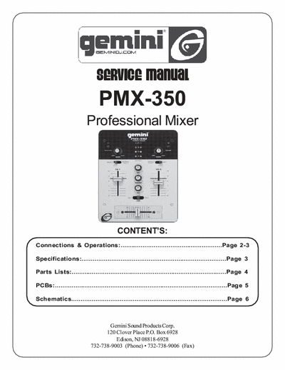 Gemini PMX350 mixer