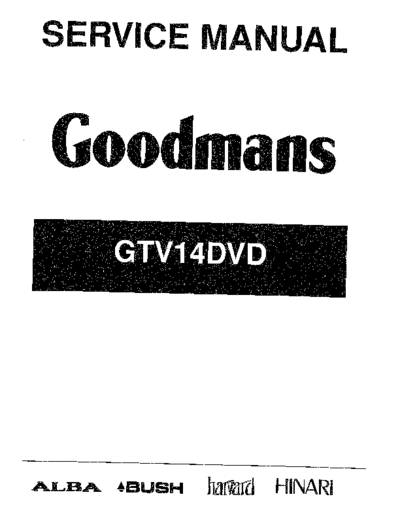 Goodmans GTV14DVD Service Manual