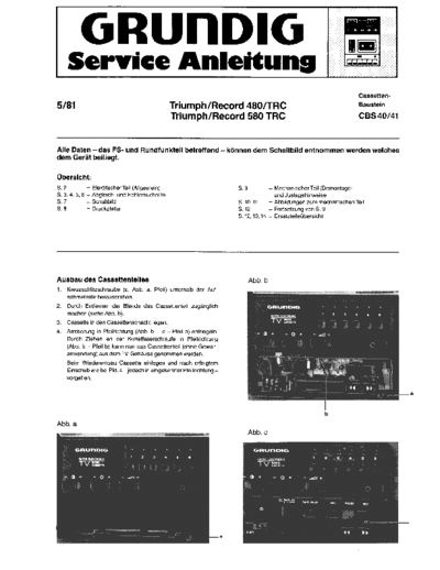 Grundig CBS 40/41 service manual