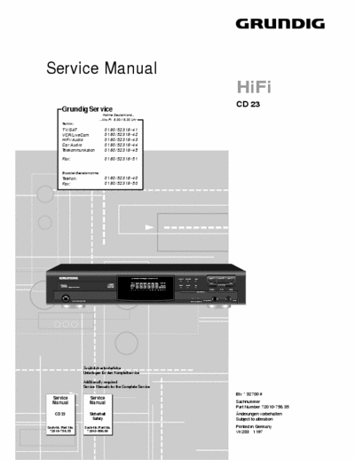 Grundig CD23 cd player