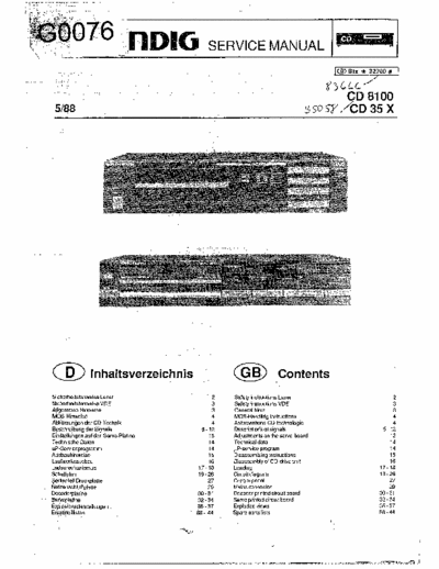 Grundig CD8100, CD35X cd player