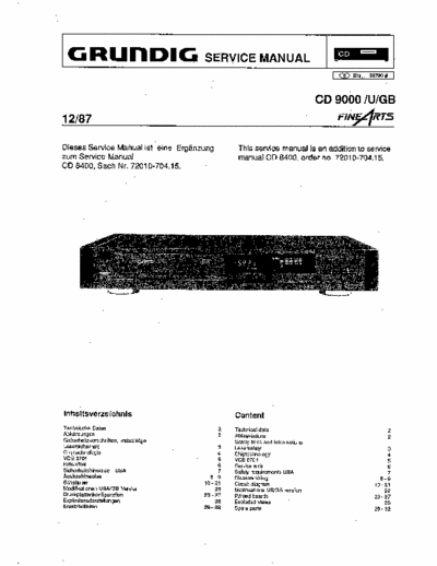 Grundig CD9000 cd player