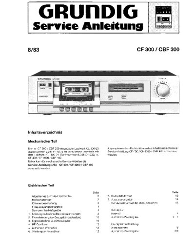 Grundig CF 300 service manual