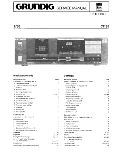 Grundig cf 35 service manual