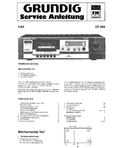 Grundig CF 500 service manual