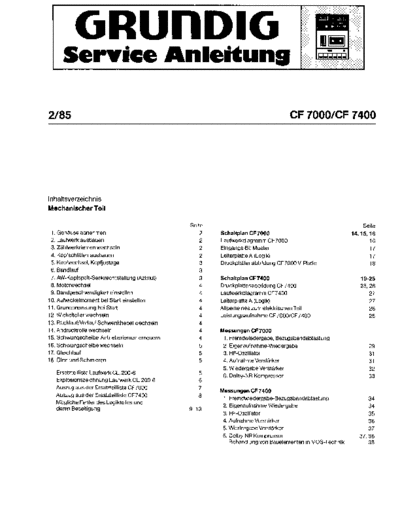 Grundig CF 7000 CF 7400 service manual