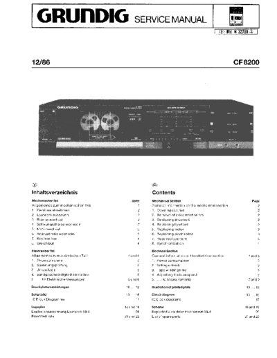 Grundig CF 8200 service manual