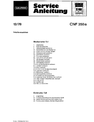 Grundig CNF 350a service manual