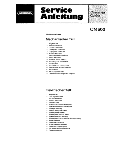 Grundig CN 500 service manual