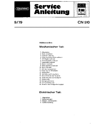 Grundig CN 510 service manual