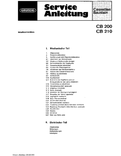 Grundig CB 200 CB 210 service manual