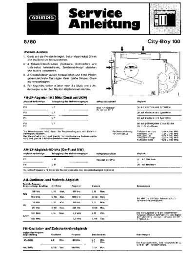Grundig City Boy 100 service manual