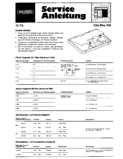 Grundig City Boy 400 service manual