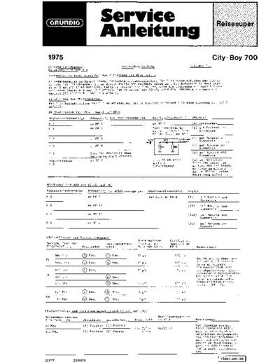 Grundig City Boy 700 service manual