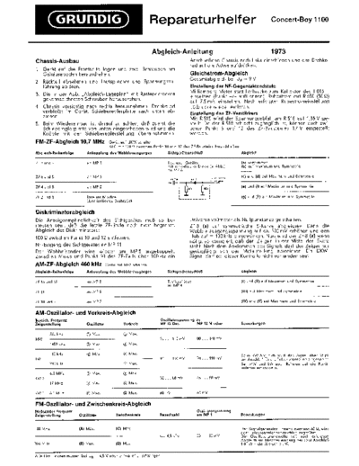 Grundig Cocert-Boy 1100 service manual