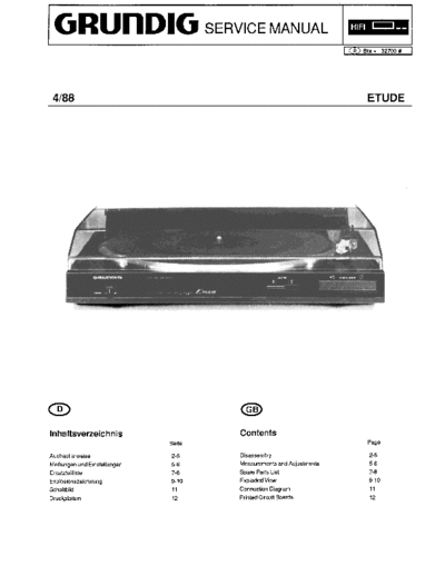 Grundig ETUDE service manual