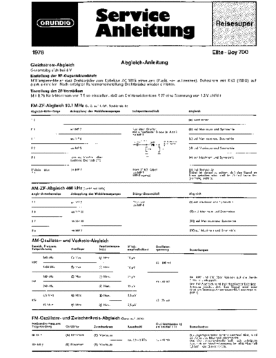 Grundig Elite-Boy 700 service manual