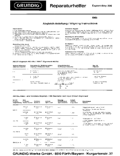 Grundig Export_Boy 206 service manual