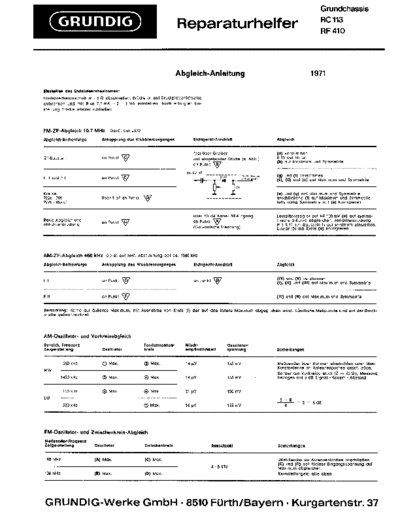 Grundig RC 113 service manual