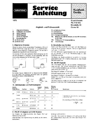 Grundig Grundchassis RC 710 service manual