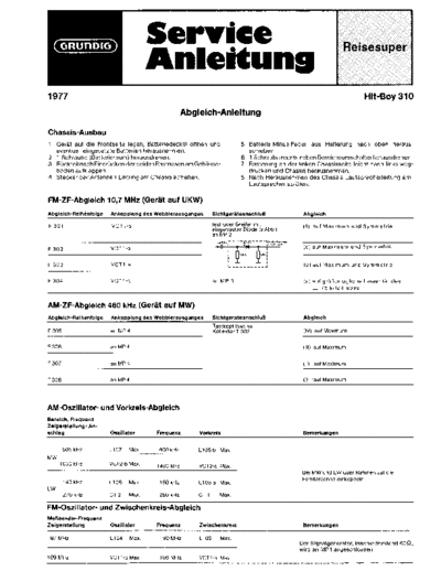 Grundig Hit-Boy 310 service manual