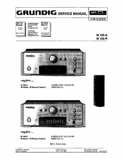 Grundig M100A, M100R amplifier