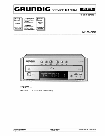 Grundig M100CDC cd player